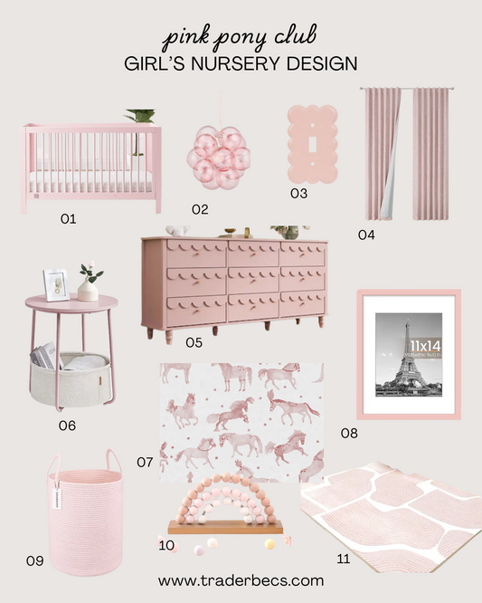 Mixing Old & New: Girl's Nursery Design